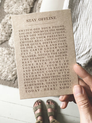 STAY OFFLINE - SWITCH OFF YOUR PHONE... KARTE - 10 STÜCK