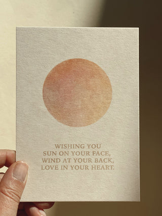 WISHING YOU  SUN ON YOUR FACE, WIND AT YOUR BACK, LOVE IN YOUR HEART. - KARTE - 10 STÜCK