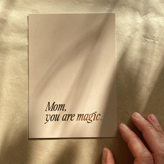 MOM, YOU ARE MAGIC - KARTE MIT GOLDFOLIE - 10 STÜCK