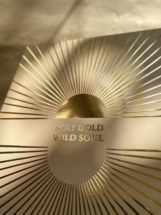STAY GOLD WILD SOUL - KARTE MIT GOLDFOLIE - 10 STÜCK