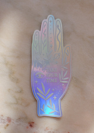 TAKE YOUR TIME - HOLOGRAPHISCHER STICKER - 10 STÜCK