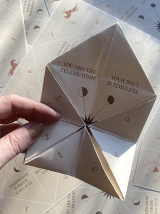 FORTUNE TELLER  - HAPPY BIRTHDAY -  "SCHNIPP-SCHNAPP" BASTELBOGEN - 10 STÜCK